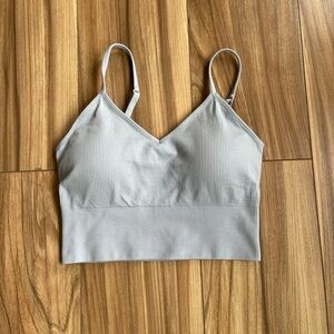 Z by Zella long line sports bra medium light blue/grey